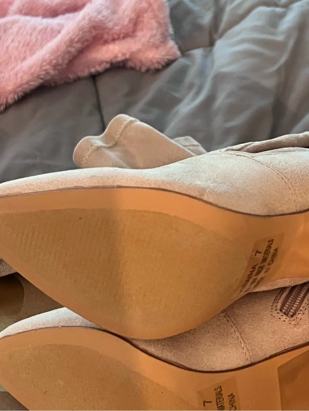 Charlotte Russe Blush Over-the-Knee Pointed Toe Block Heel Boots